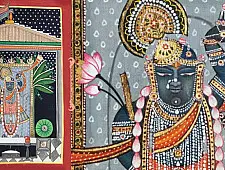 Miniature Painting ~ Rajasthan ~ Srinath ji {A}